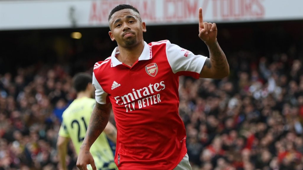 Gabriel Jesus é eleito o melhor jogador da Champions, segundo ranking da Uefa Foto: Divulgação/Arsenal