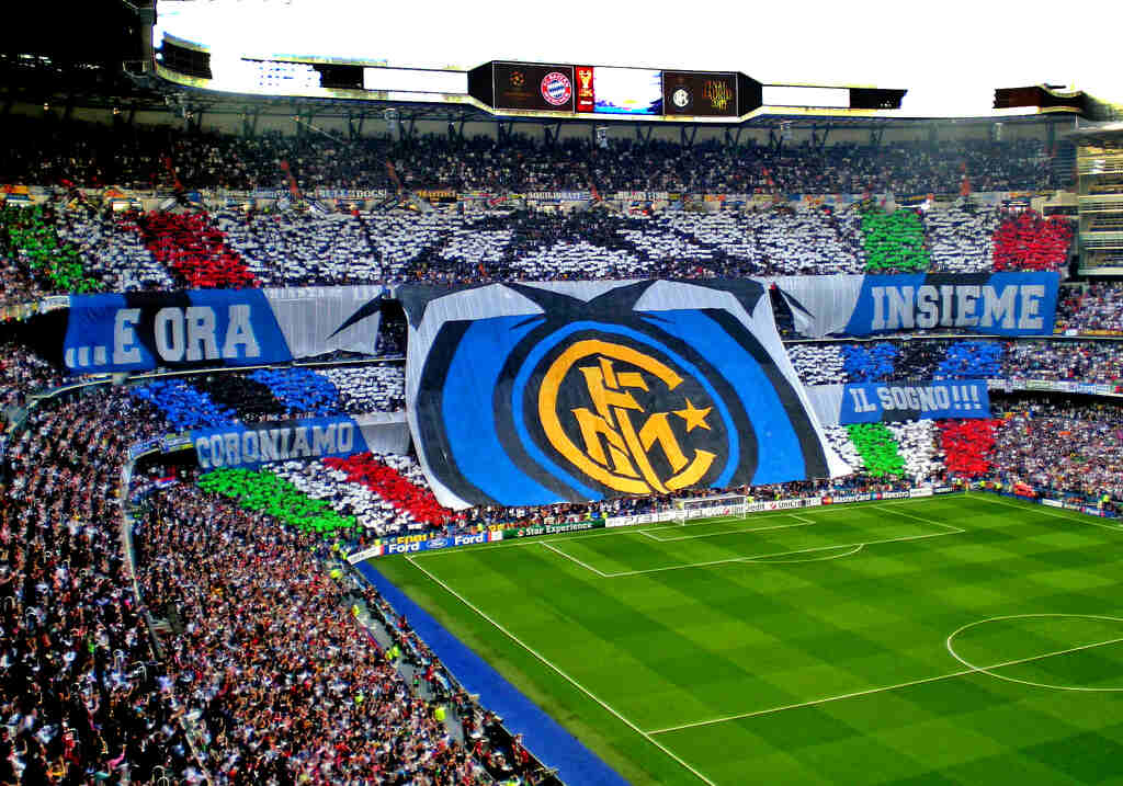 Bandeira do time Inter de Milão