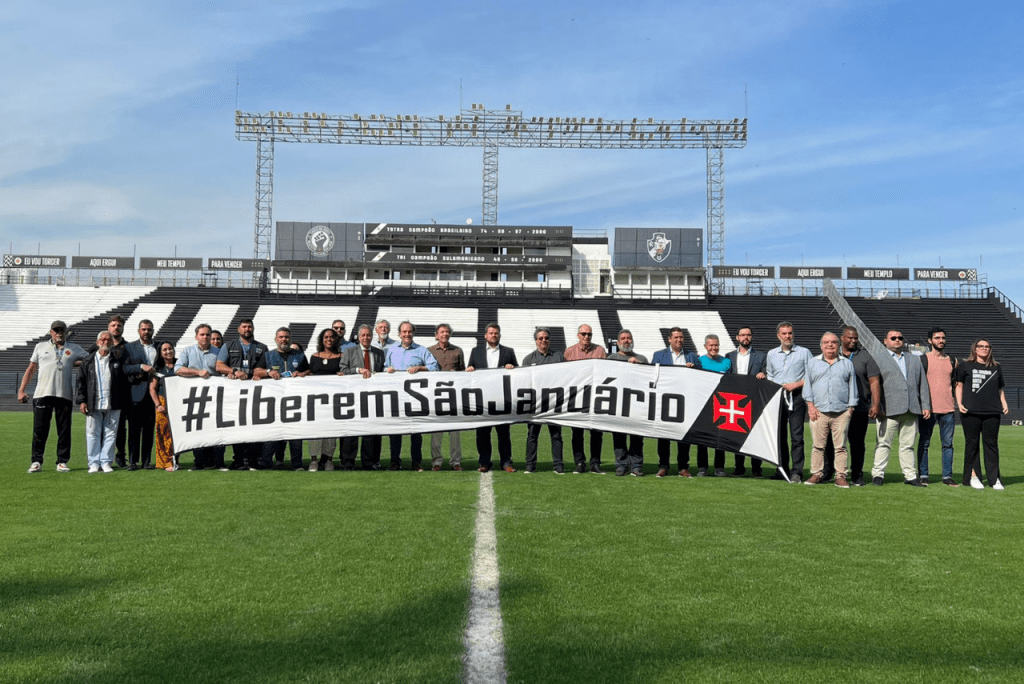 Vasco reuniu representantes em defesa da reabertura do São Januário (Foto: Vasco da Gama/Twitter)