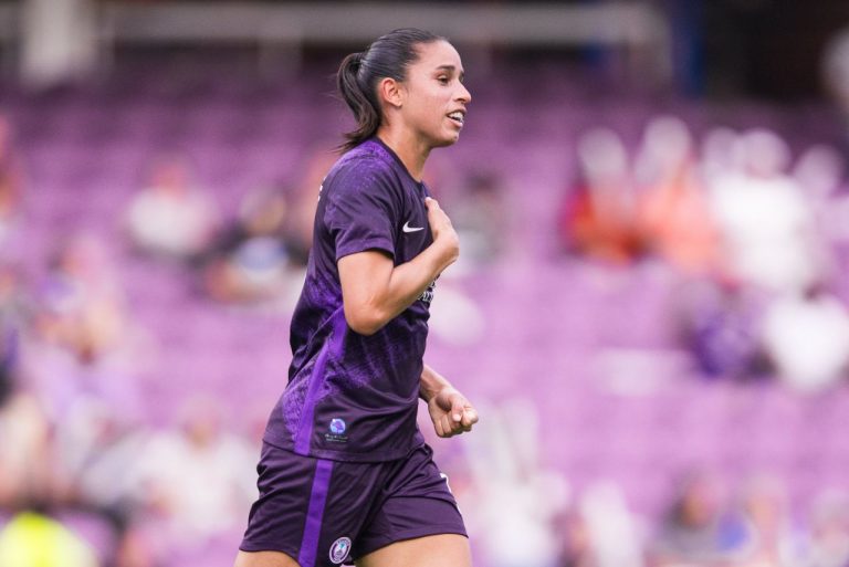 <p>Na estreia pelo Orlando Pride, Rafaelle marca e abre placar em goleada Foto: Orlando Pride/Twitter</p>
