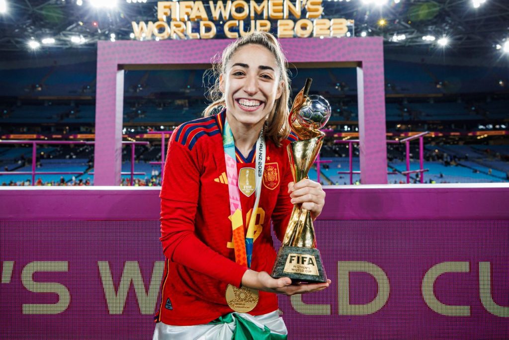 Espanha foi a vencedora da Copa do Mundo Feminina com gol de Olga Carmona Foto: Seleção Espanhola Feminina/Twitter