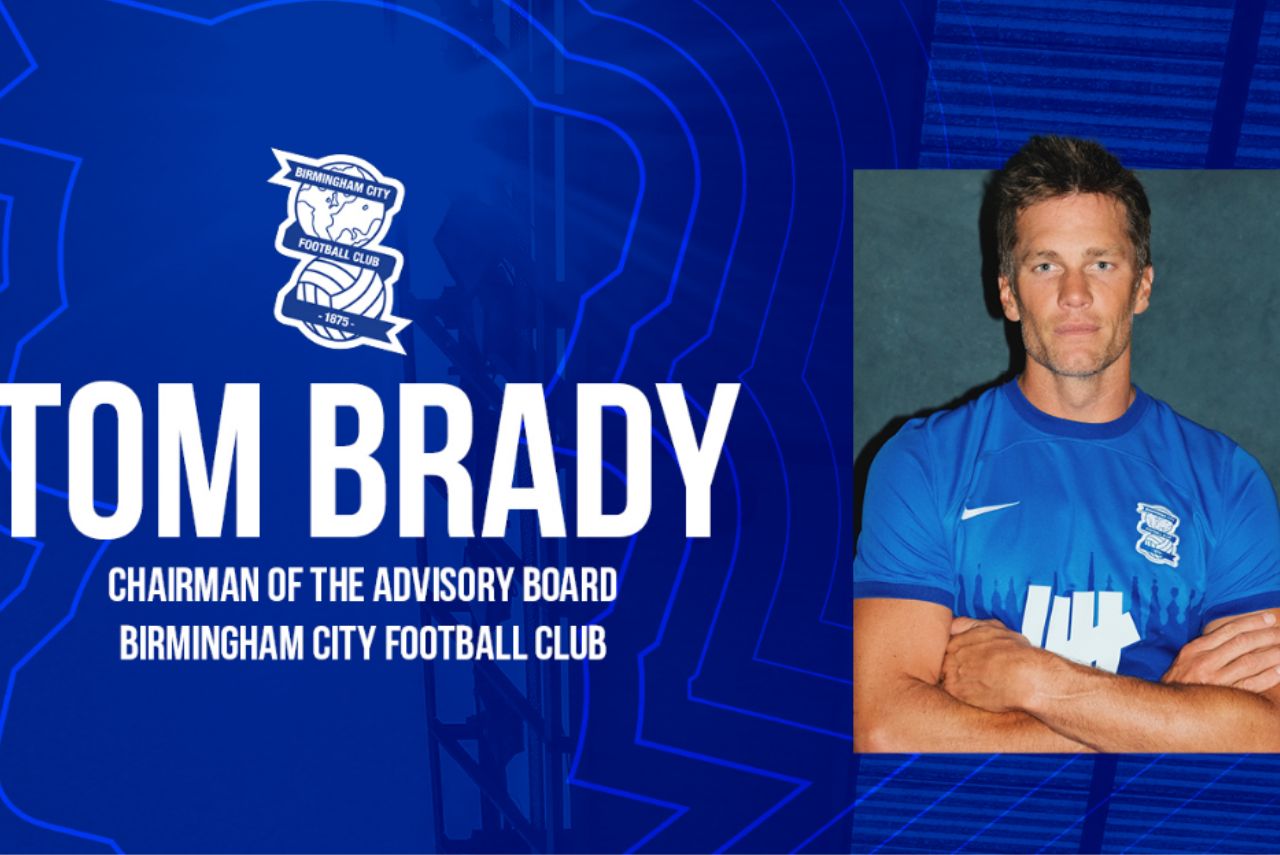 Após saída da NFL, Tom Brady se torna um dos proprietários do Birmingham City Foto: Birmingham City/Divulgação