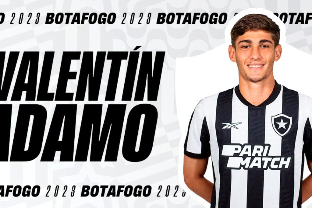Foto do anúncio de Valentín Adamo pelo Botafogo