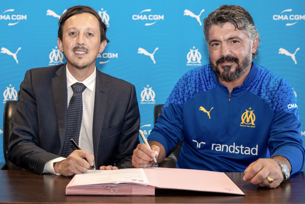 Gattuso assinou com o Olympique nesta quarta (Foto: OM/Divulgação)