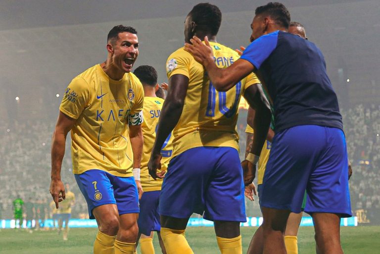 <p>Cristiano Ronaldo marcou dois na vitória do Al-Nassr (Foto: Al-Nassr/Divulgação)</p>