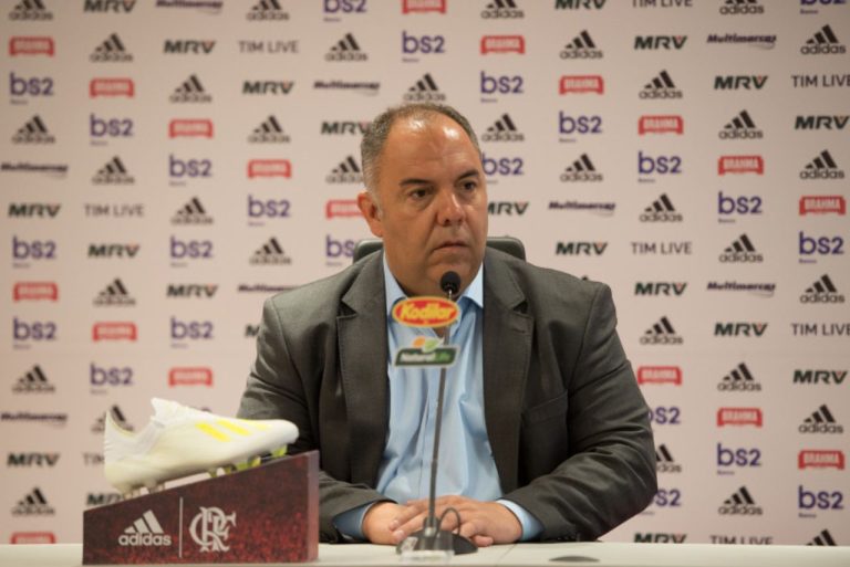 <p>Vice-presidente de futebol do Flamengo, Marcos Braz agrediu torcedor nesta terça (Foto: Alexandre Vidal/Flamengo)</p>
