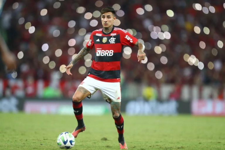 <p>Flamengo não terá o volante chileno Pulgar. Foto: Gilvan de Souza/CRF</p>
