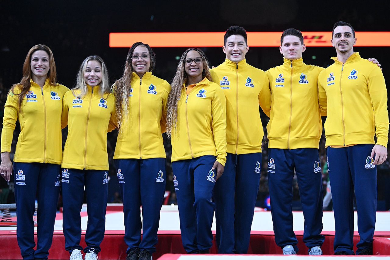 Seleção Brasileira de Ginástica Artística Foto: Confederação Brasileira de Ginástica/Twitter/Divulgação