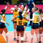 Seleção feminina de vôlei do Brasil Foto: FIVB/CBV/Twitter
