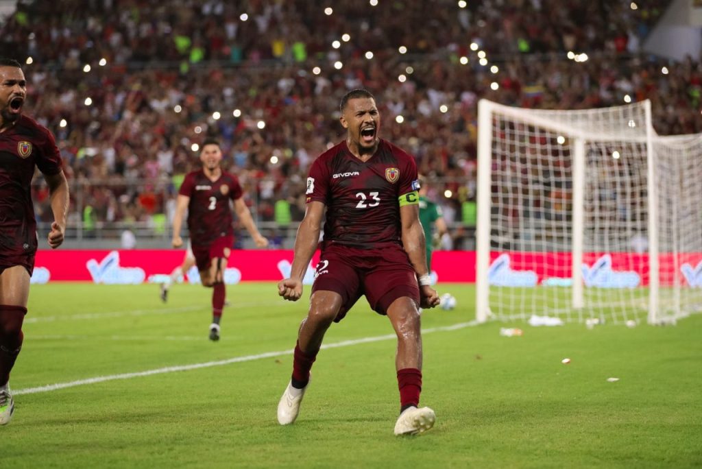Rondón, autor do gol da Venezuela
