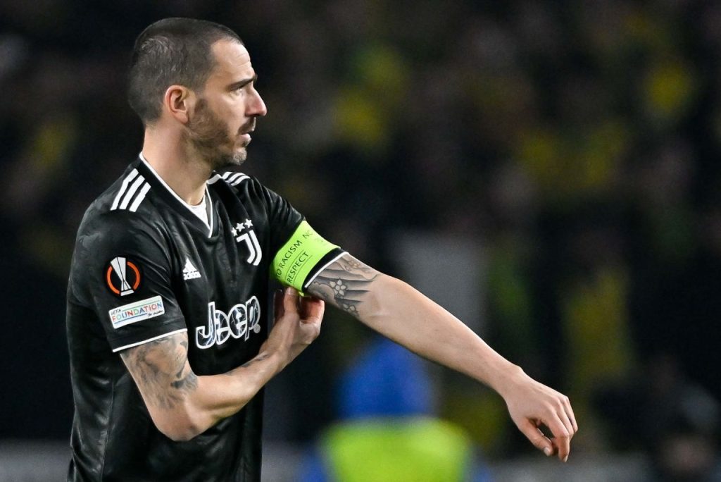 Zagueiro Bonucci como capitão da Juventus