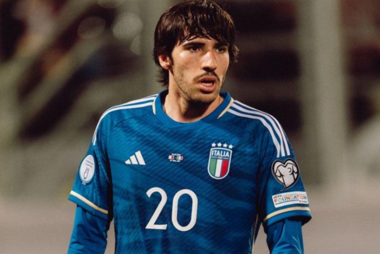 Sandro Tonali, na seleção da Itália Foto: Sandro Tonali/Instagram