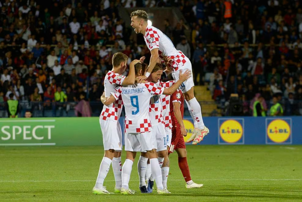 Croácia assumiu a liderança do Grupo D nas Eliminatórias da Euro 2024 (Foto: UEFA/Divulgação)