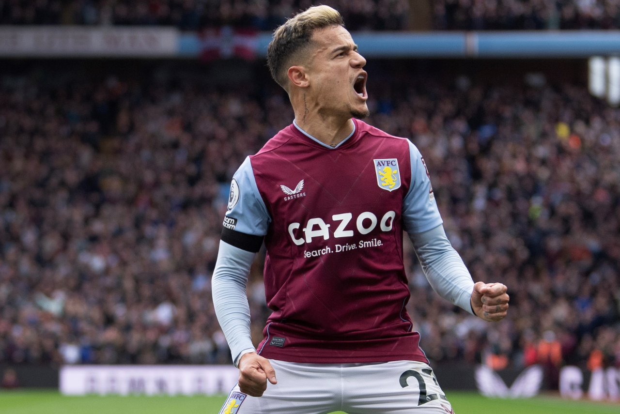 Philippe Coutinho chega por empréstimo ao Al-Duhail, do Catar (Foto: Aston Villa/Twitter)