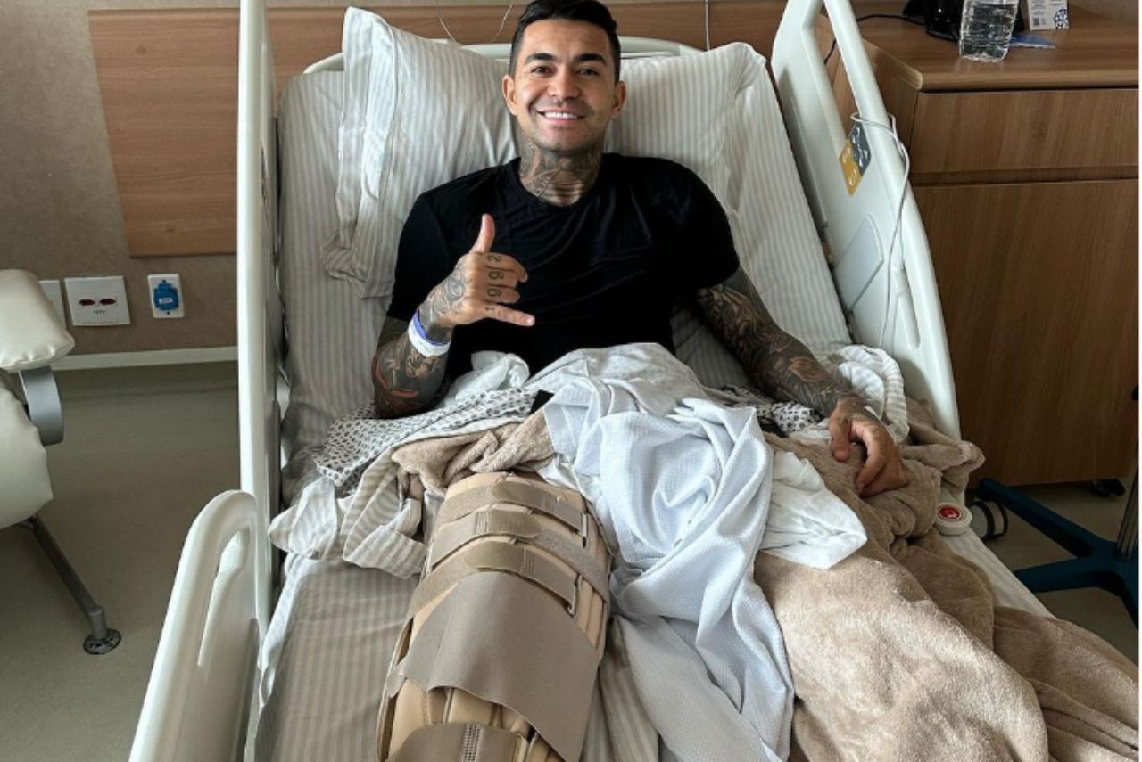 Dudu passa por cirurgia após lesão em jogo entre Palmeiras x Vasco Foto: Dudu/Instagram