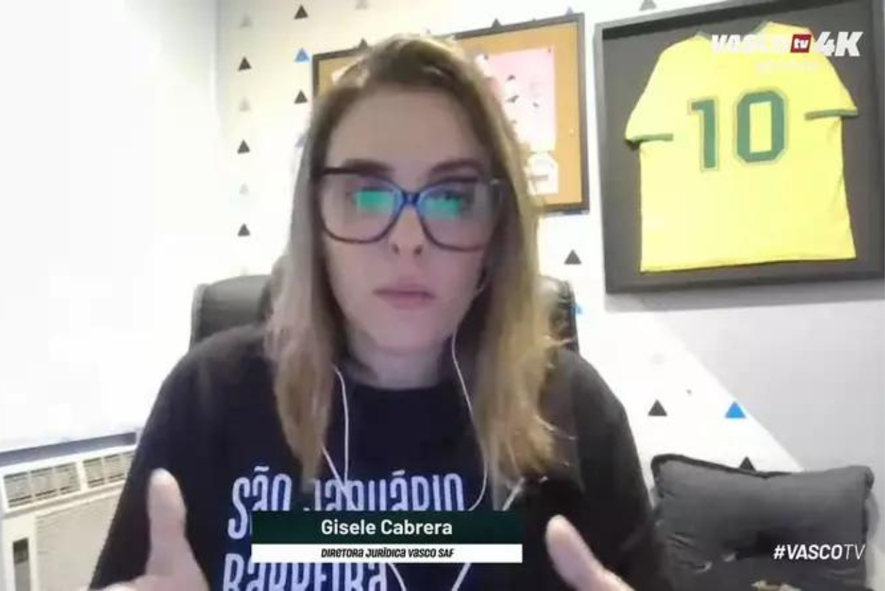 Gisele Cabrera, diretora jurídica do Vasco, afirmou que acordo com MP está próximo (Foto: VascoTV/Reprodução)