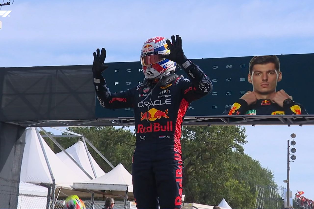 Verstappen conquista no GP de Itália sua 10ª vitória consecutiva, um recorde na Fórmula 1 Foto: Fórmula 1/Twitter