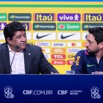 Arthur Elias durante apresentação como novo treinador do Brasil