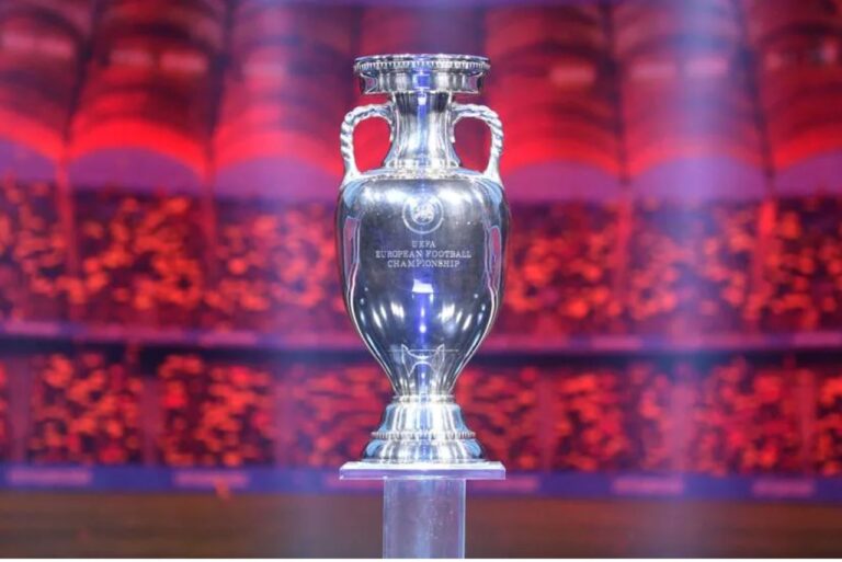 <p>Troféu da Eurocopa 2024. Foto: Divulgação/UEFA </p>
