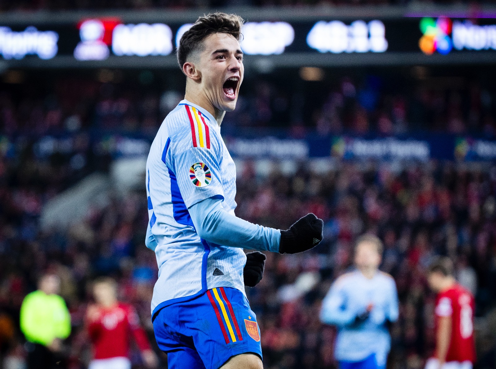 Gavi marca e garante vaga da Espanha na Eurocopa de 2024 Foto: Espanha/X