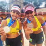 Duda e Ana Patrícia ficam com medalha de prata na Copa do Mundo de vôlei de praia Foto: Divulgação/CBV
