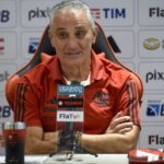 Tite durante apresentação oficial no Flamengo