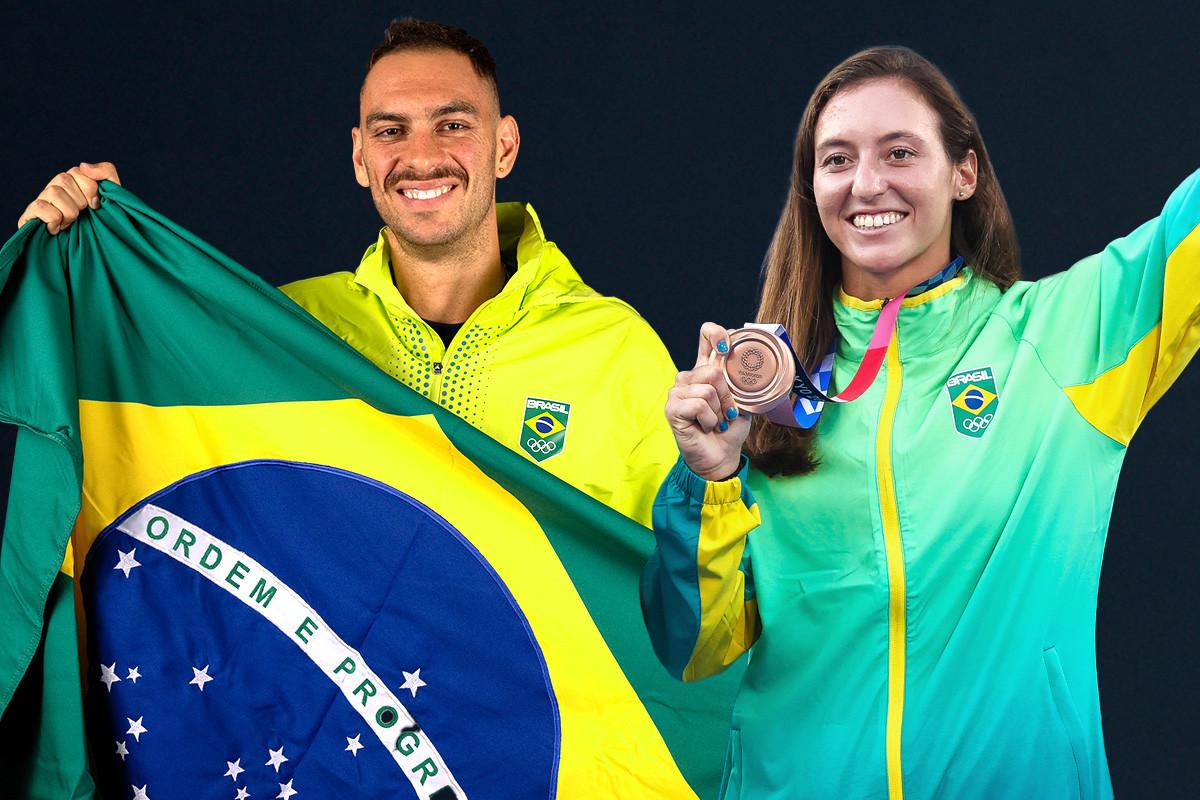 Brasil escolheu Luisa Stefani e Fernando Scheffer como porta-bandeiras no Pan-Americano Foto: COB/Divulgação