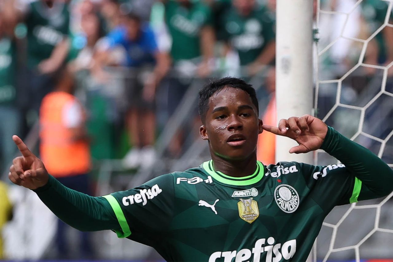 Endrick chega ao Real Madrid em julho de 2024 (Foto: Cesar Greco/Palmeiras)
