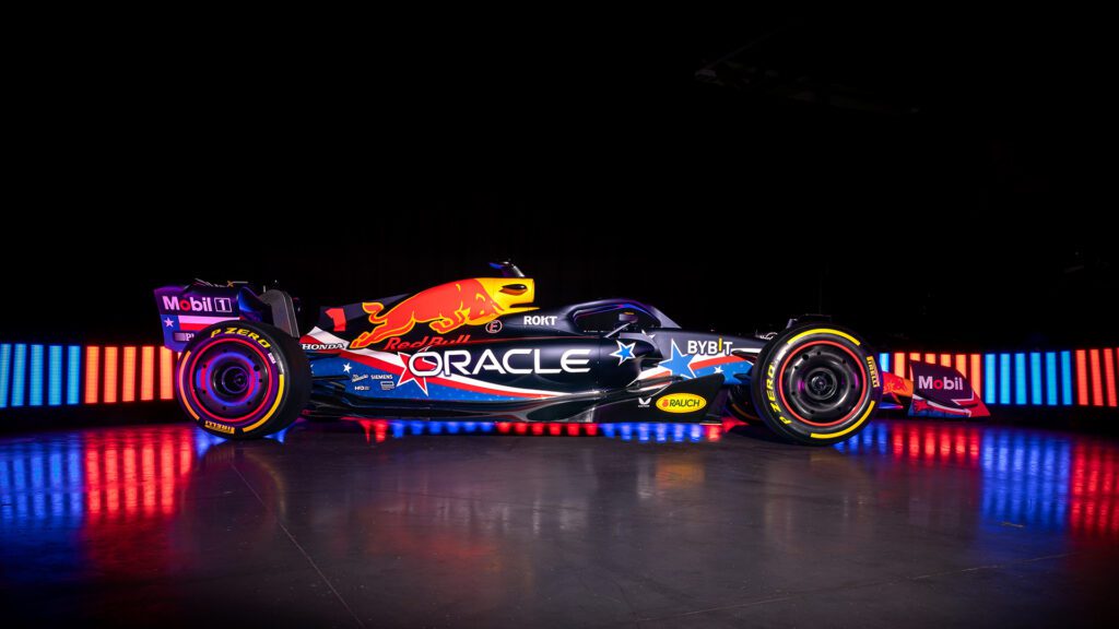 Red Bull anunciou a pintura especial para o GP dos Estados Unidos Foto: Red Bull/Divulgação