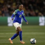 Kerolin rompeu o ligamento cruzado anterior do joelho direito na partida contra o Washington Spirit Foto: Thais Magalhães/CBF