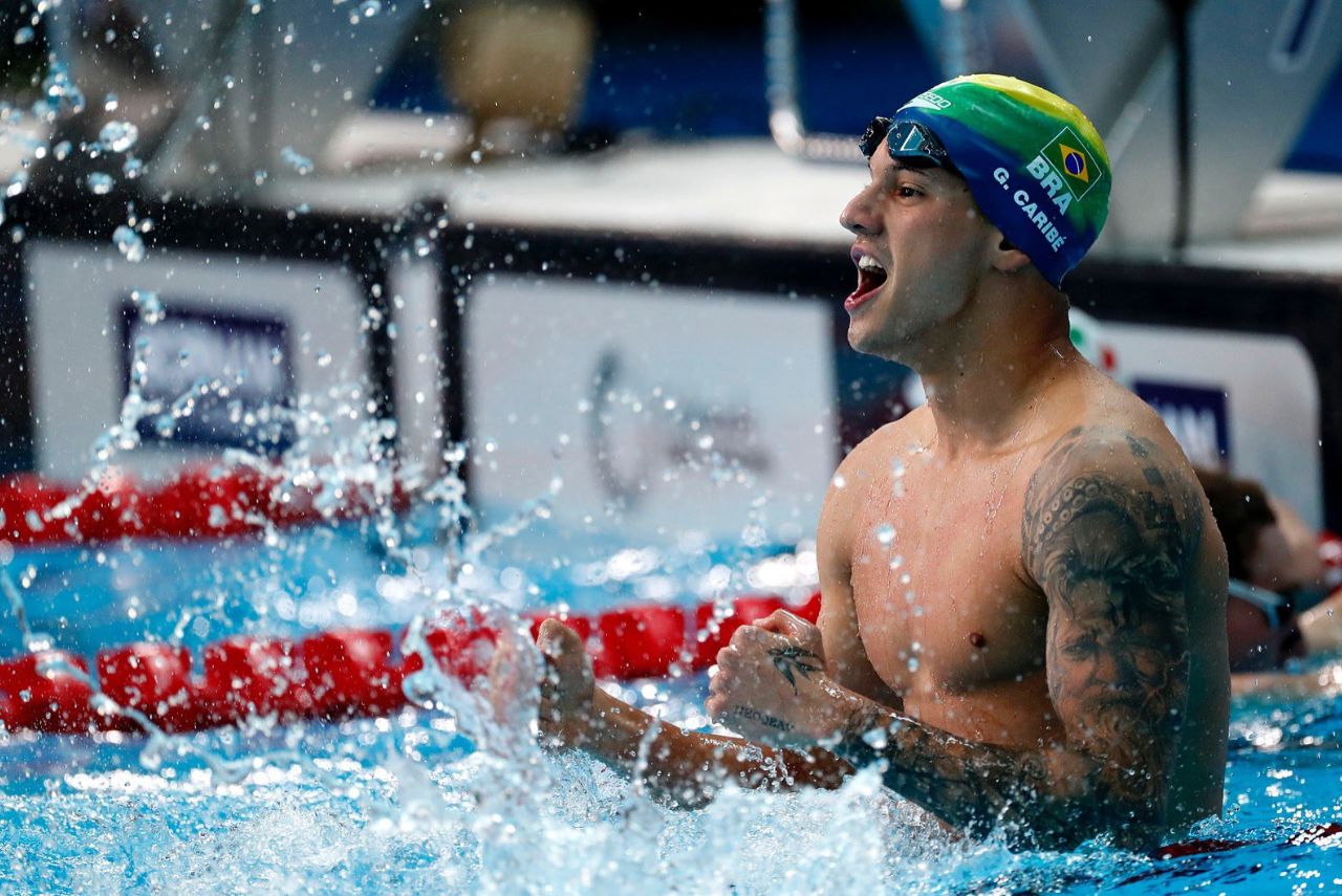 Guilherme Santos conquistou o ouro nos 100m livre (Foto: Satiro Sodré/CBDA)