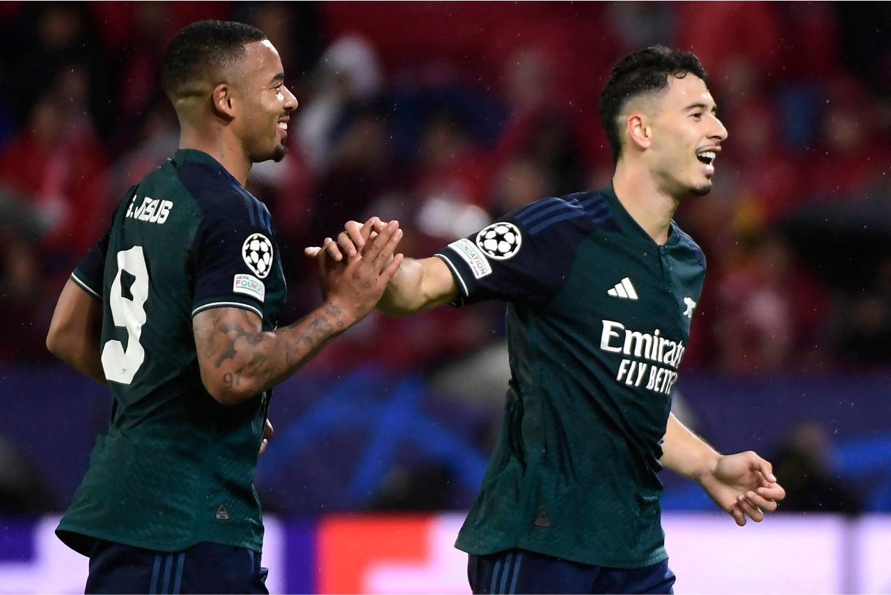 Jesus e Martinelli marcaram os gols do Arsenal