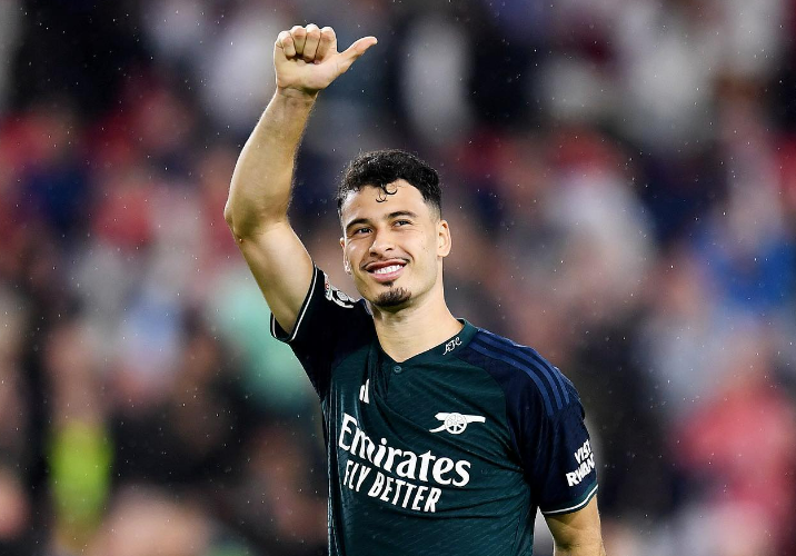 Martinelli se destacou na sua estreia da Champions com boa atuação e gol para o Arsenal Foto: Gabriel Martinelli/Instagram