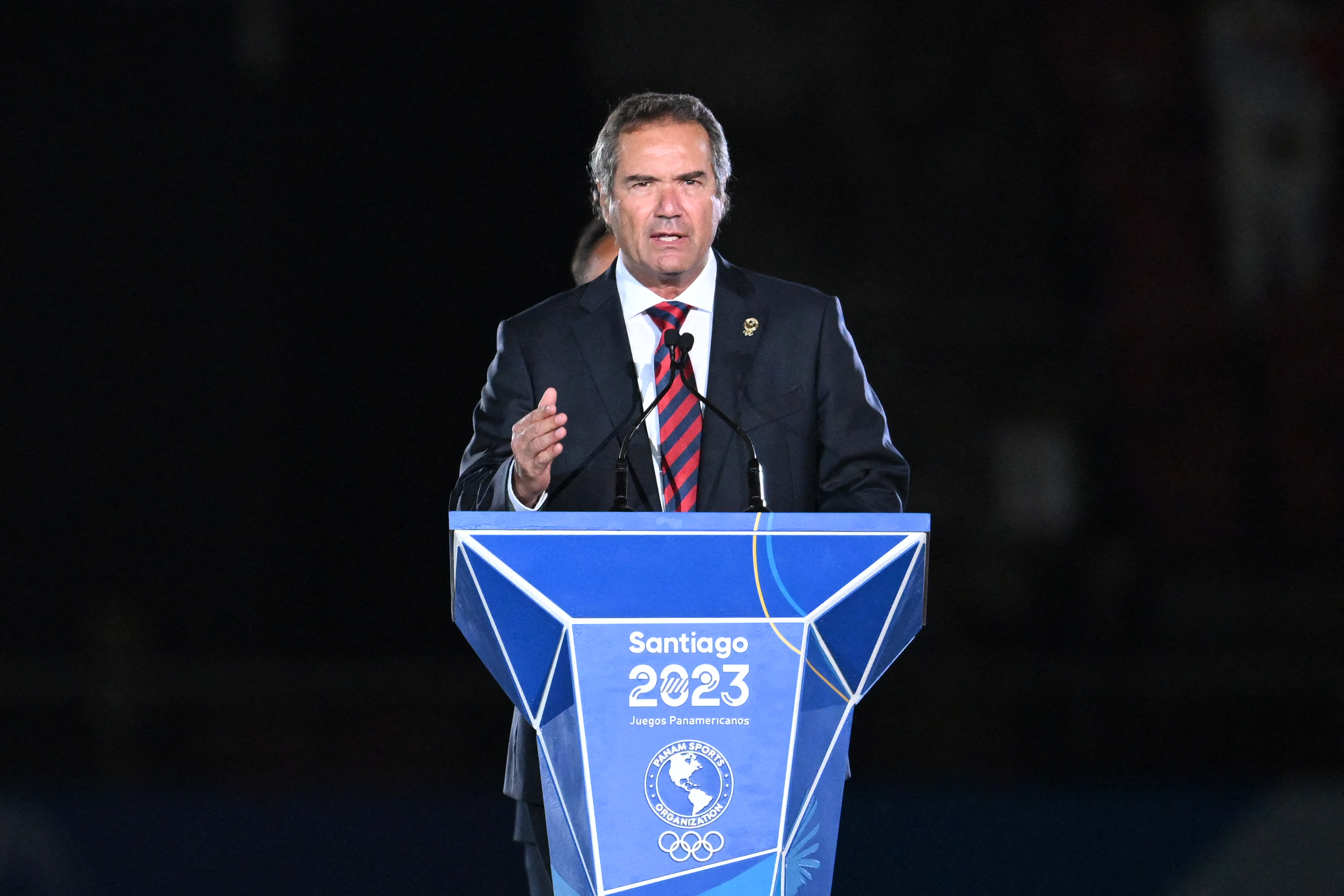 O presidente da Panam Sports, Neven Ilic, confirmou que Barranquilla será sede dos Jogos Pan-Americanos de 2027 Foto: RAUL ARBOLEDA/AFP