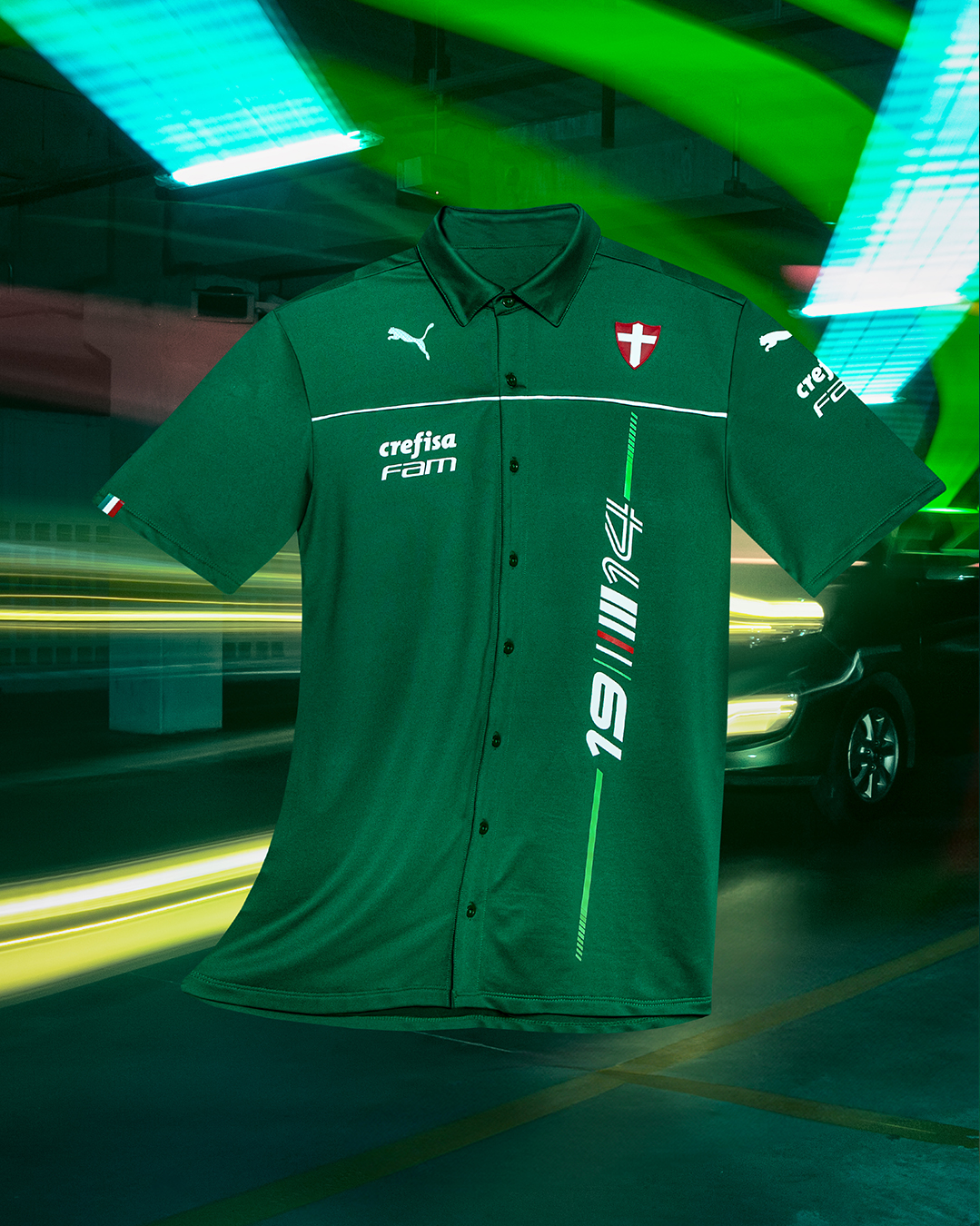 Inspirada na Fórmula 1, Palmeiras lança camisa criada por Abel Ferreira Foto: Palmeiras/Divulgação