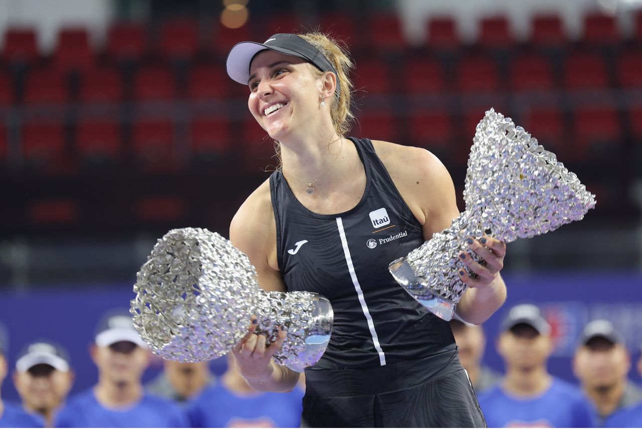 Bia Haddad venceu no simples e nas duplas do WTA Elite Trophy (Foto: WTA/Divulgação)