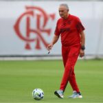 Tite em treino do Flamengo