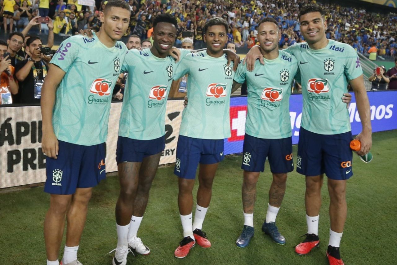 Seleção brasileira faz treinamento antes da partida contra a Venezuela Foto: Vitor Silva/CBF