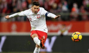 Euro 2024 - Polônia de Lewandowski vai enfrentar Estônia em março, pela repescagem da Euro-2024 Foto: JANEK SKARZYNSKI/AFP