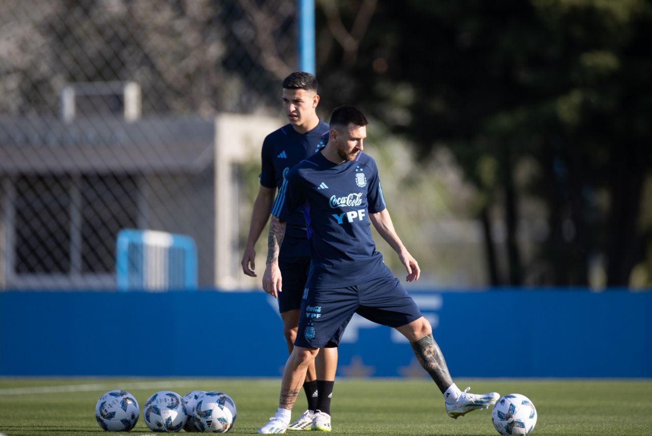Messi participa de treinos da seleção argentina Foto: AFA/Divulgação