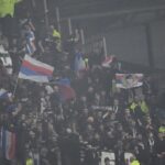 Torcida do Lyon no Stade Vélodrome (Foto: Christophe Simon/AFP)
