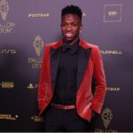 Vini Jr na premiação da Bola de Ouro 2023 (Foto: Franck Fife/AFP)
