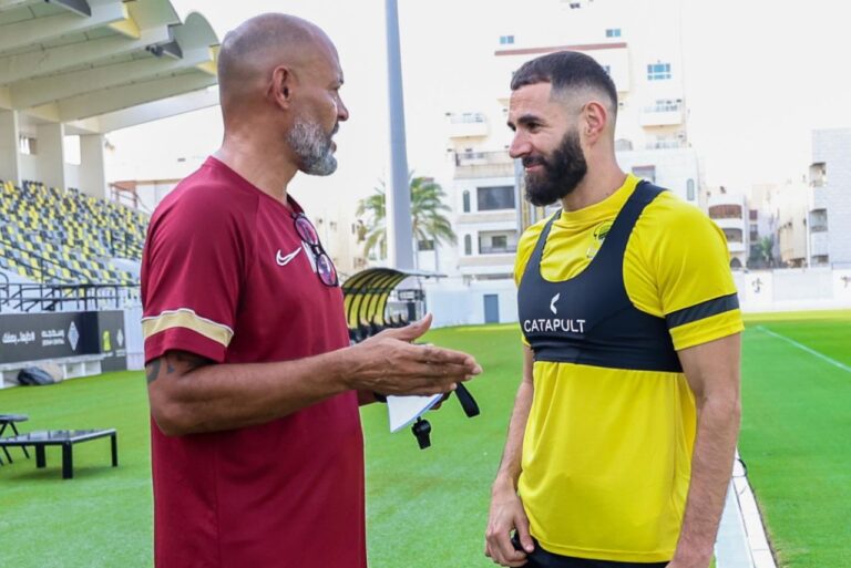 <p>Discussão entre Nuno Espírito Santo e Benzema contribuiu para demissão do treinador (Foto: Al-Ittihad/Divulgação)</p>
