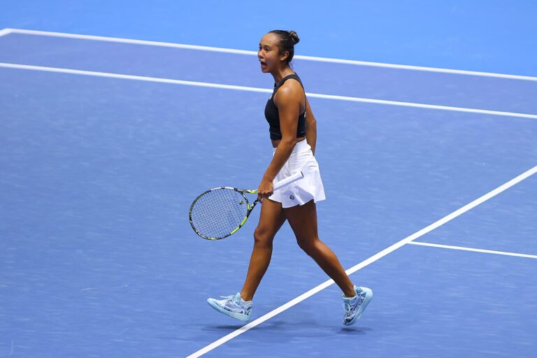 <p>Leylah Fernandez, do Canadá, durante a Billie Jean King Cup Foto: WTA/X</p>
