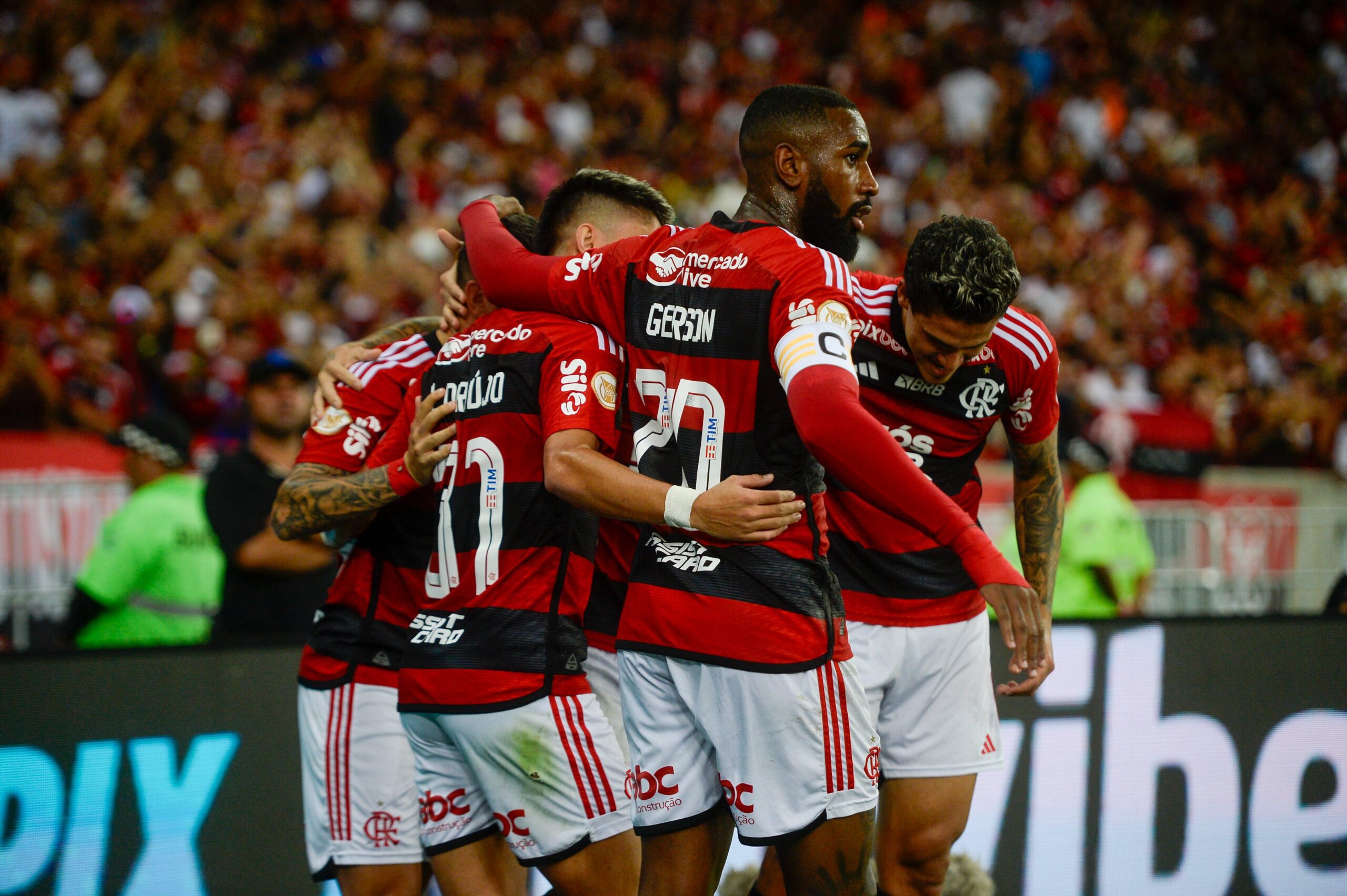 Flamengo venceu o Palmeiras por 3 a 0 no Maracanã Foto: Marcelo Cortes / CRF