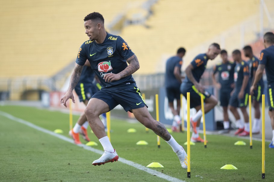 Gabriel Jesus não embarca com seleção brasileira para enfrentar a Colômbia Foto: Lucas Figueiredo/CBF