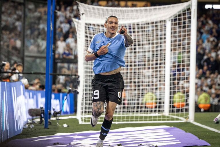 <p>Darwin Nuñez marcou o segundo gol da vitória do Uruguai (Foto: Divulgação/Seleção Uruguaia)</p>
