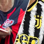 Escudos de Vitória (BRA) e Juventus (ITA)