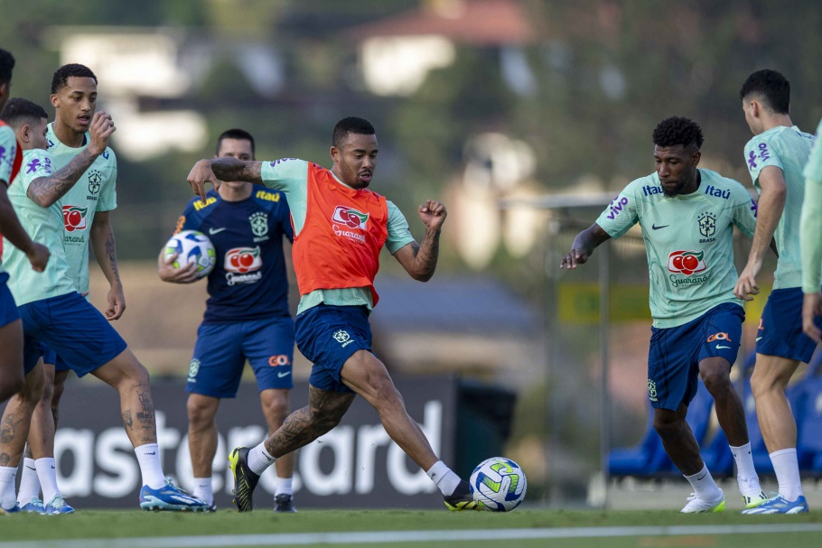 Seleção brasileira em treino antes de enfrentar a Argentina Foto: Joilson Marconne / CBF