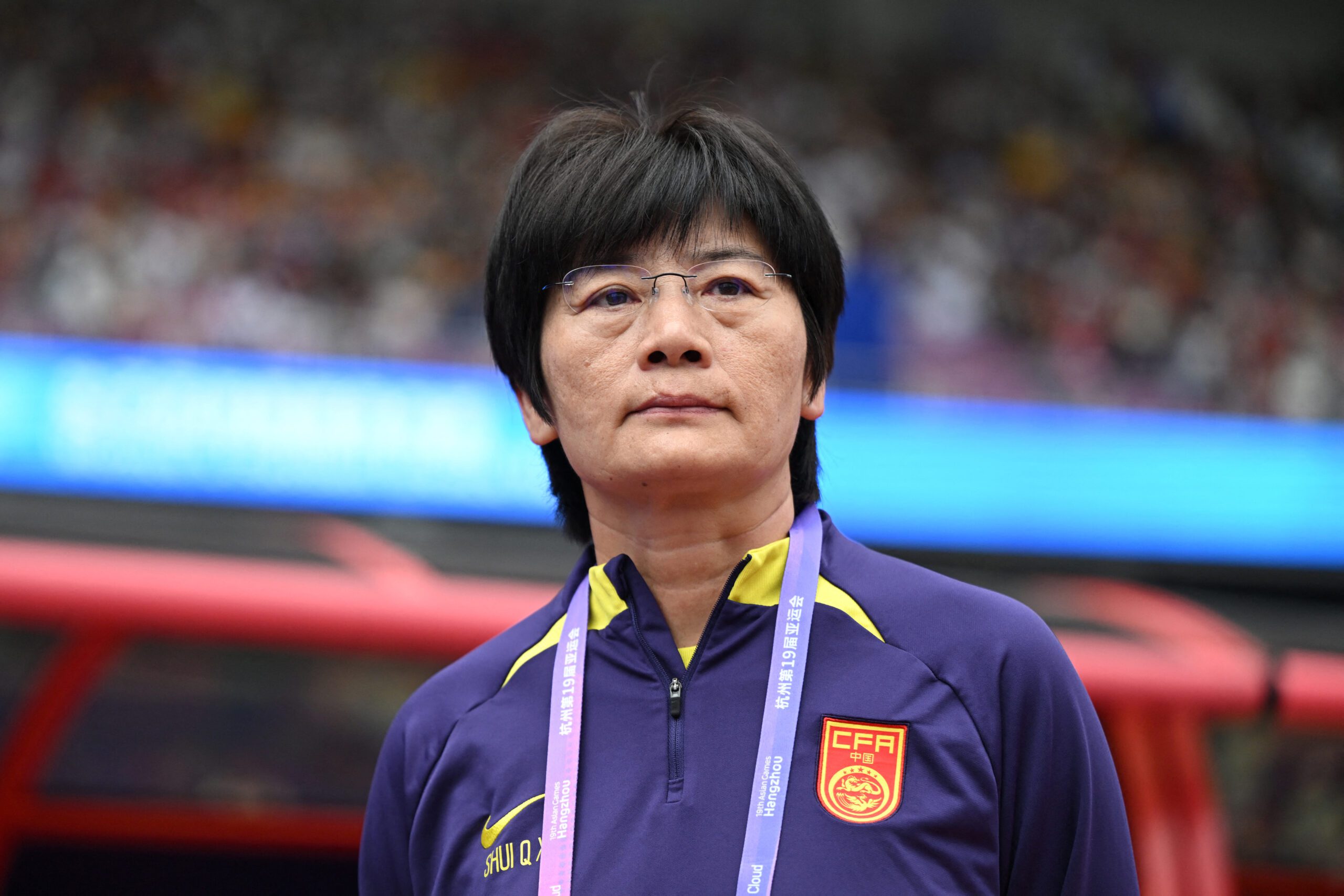 Shui Qingxia no comando da seleção feminina da China Foto: JUNG YEON-JE/AFP